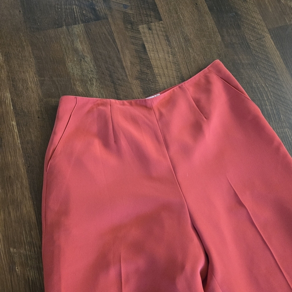 EVAN PICONE 2 Peice Pant Suit Set High Waist 3 Button Blazer Coral Red - Picture 4 of 10
